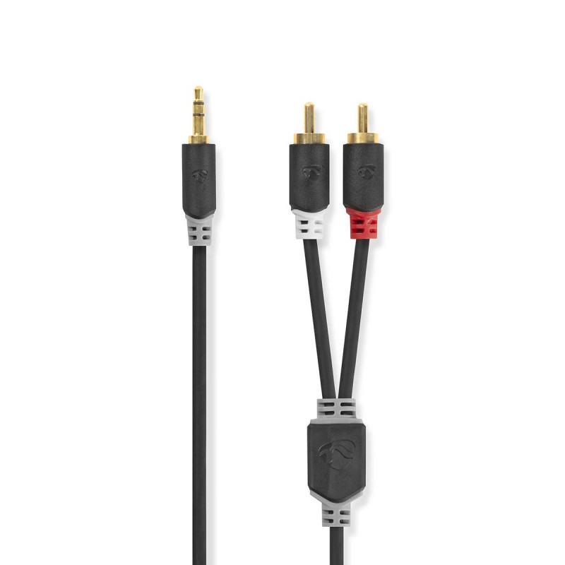 Cable de audio Jack 3,5 mm / 2x RCA machos - 10 m