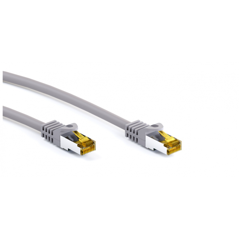 Cable RJ45 0.25mts Cat7 S/FTP gris