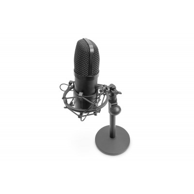 Brazo de micrófono con mordaza para mesa y guía de cables