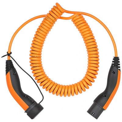 Cable carga VE espiral vehículos eléctricos, de 11 kw,16A