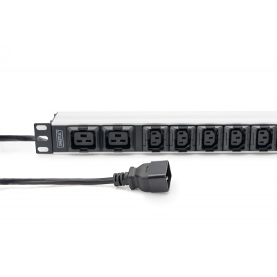 Regleta de enchufes con perfil de aluminio, 10 enchufes, cable de  alimentación de 2 m, enchufes IEC C20