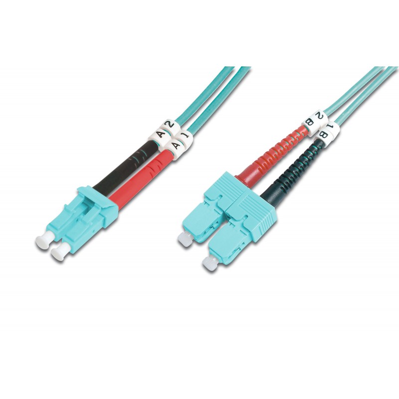 Cable Fibra Óptica SC / PC - SC / PC Multimodo Duplex OM3 50 / 125 µm 2 M | Leroy Merlin