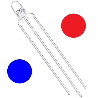 LED BICOLOR 3MM ROJO/AZUL...