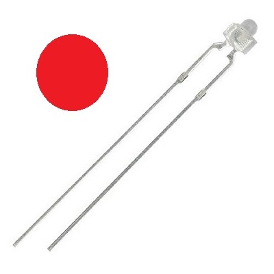 LED ROJO 1.8MM 4CD 30º 2.2V...