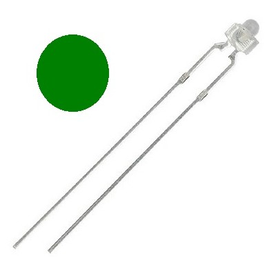LED VERDE 1.8MM 2.5CD 30º...