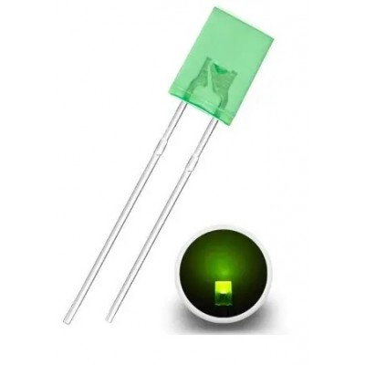 LED VERDE RECTANGULAR DIFUSO