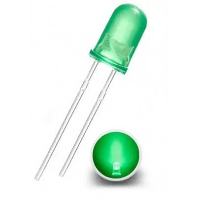LED 5MM VERDE 12V DIFUSO