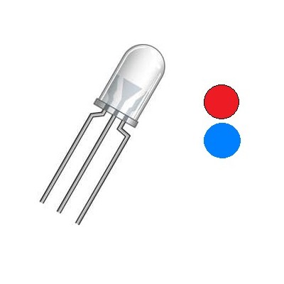 LED BICOLOR ROJO/AZUL 5MM 3...