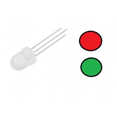 LED BICOLOR 8MM ROJO VERDE...