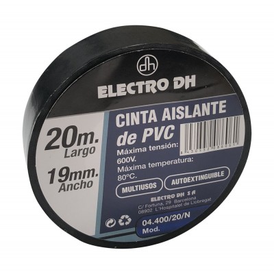 CINTA AISLANTE 19MM 20M NEGRA