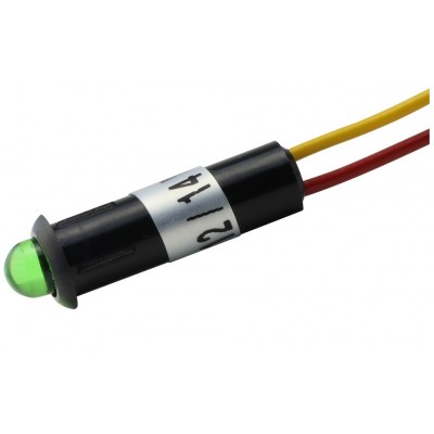 PILOT LED VERDE 12V CON CABLE