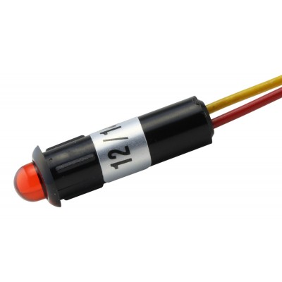PILOTO LED ROJO 12V CON CABLE