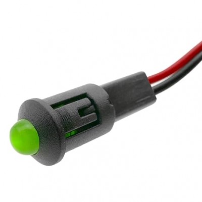 PILOTO LED VERDE 12 VDC