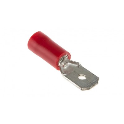 TERMINAL MACHO 6,4mm-ROJO
