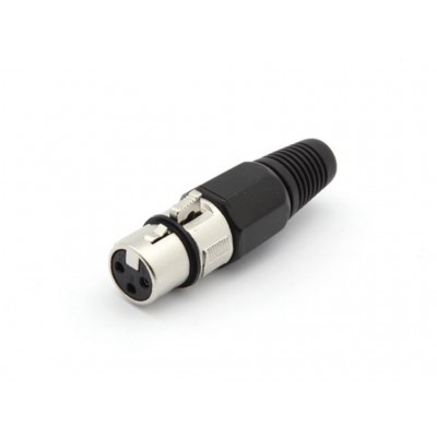 CONECTOR XLR HEMBRA 3CT NEGRO