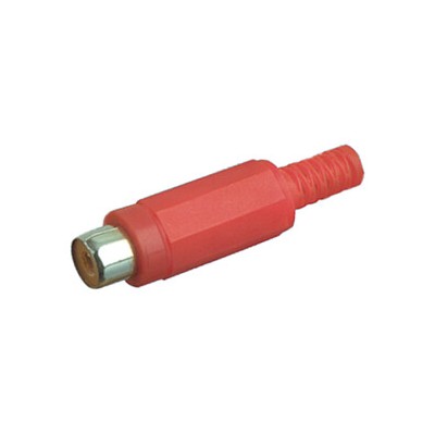 CONECTOR HEMBRA RCA AEREA ROJA