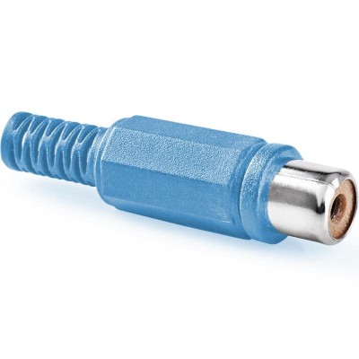 CONECTOR HEMBRA RCA AEREO AZUL