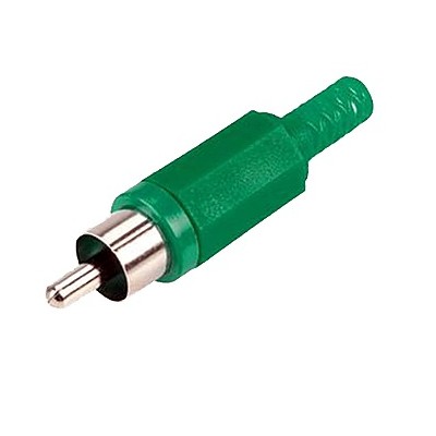 CONECTOR MACHO RCA VERDE