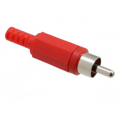 CONECTOR MACHO RCA ROJO AEREO