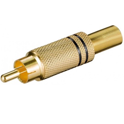 CONECTOR MACHO RCA DORADO...