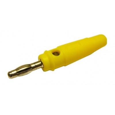 BANANA 4mm AMARILLA DE GOMA