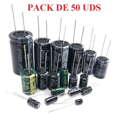 50 CONDENSADORES DE 100µF...