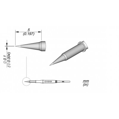 CARTUCHO JBC CONICAL 0.1