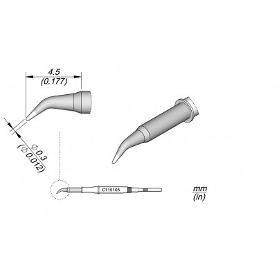CARTUCHO JBC CONICAL BENT 0.3