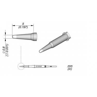 CONICAL CARTIDGE 0.8MM