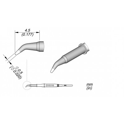 CONICAL BENT CARTIDGE 0.5MM