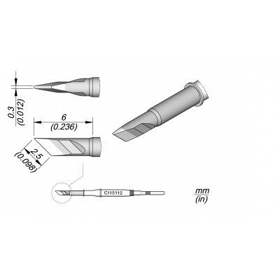 CARTUCHO JBC KNIFE 2.5X0.3