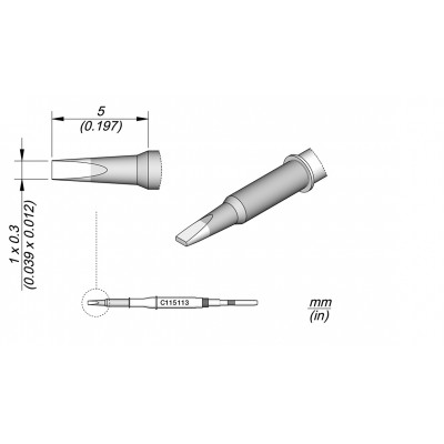 CARTUCHO JBC CHISEL 1X0.3MM