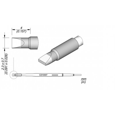 CHISEL CARTRIDGE 2.3X0.7