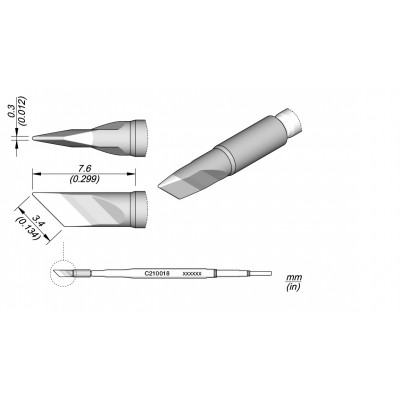 KNIFE CARTRIDGE 3.4X0.3