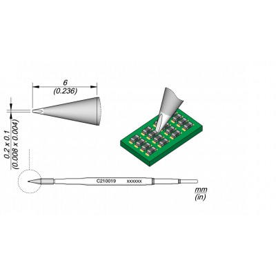 CHISEL CARTRIDGE 0.2X0.1