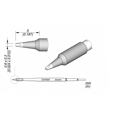 CHISEL CARTRIDGE 0.6X0.3