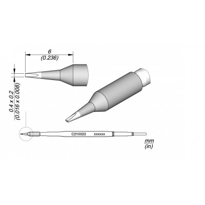 CHISEL CARTRIDGE 0.4X0.2