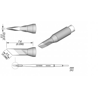 KNIFE CARTRIDGE 2.5X0.3