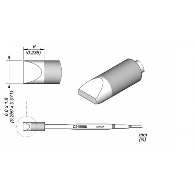 CHISEL CARTRIDGE 6.6X1.8 HT