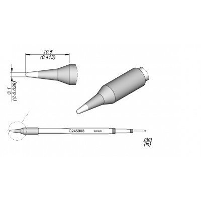 CONICAL CARTRIDGE 0.1MM