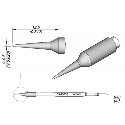 CONICAL CARTRIDGE 0.5MM