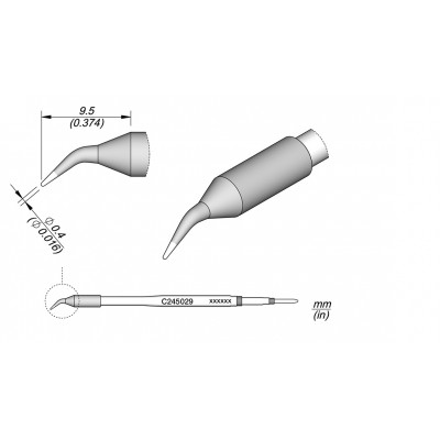 CONICAL BENT CARTRIDGE 0.4MM