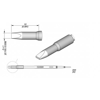 CHISEL CARTRIDGE 3X1