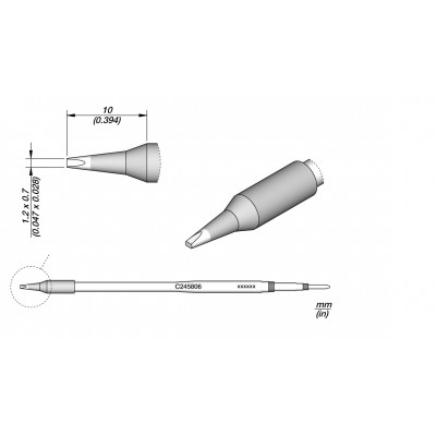 CHISEL CARTRIDGE 1.2X0.7 L