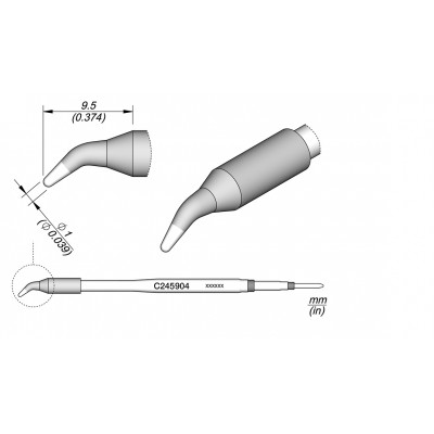 CONICAL BENT CARTRIDGE 0.1