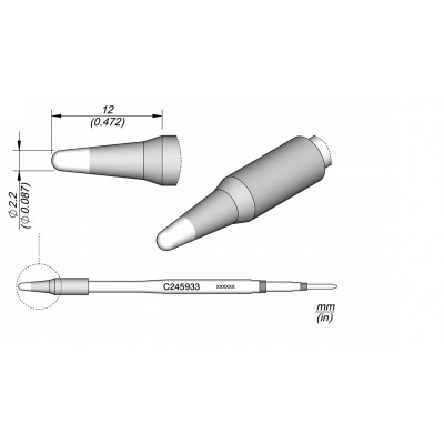 CONICAL CARTRIDGE 2.2MM