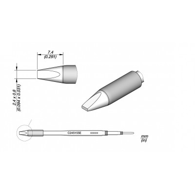 CHISEL CARTRIDGE 2.4X0.8