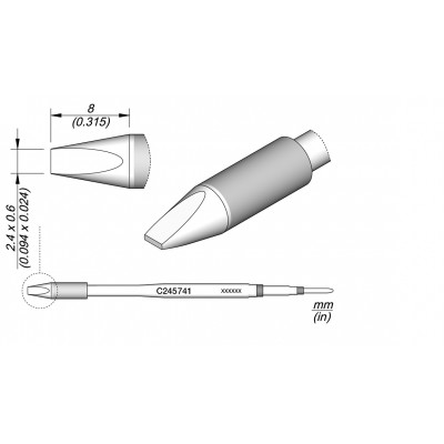 CHISEL CARTRIDGE 2.4X0.6 HT