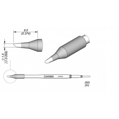 BEVEL CARTRIDGE 1.5MM