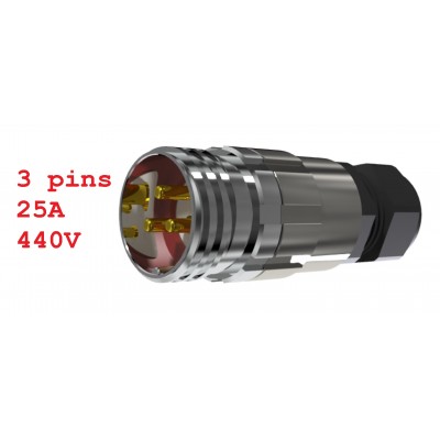 CONECTOR MACHO AEREO 3-PINS...